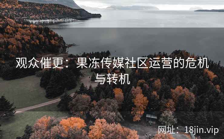 观众催更：果冻传媒社区运营的危机与转机