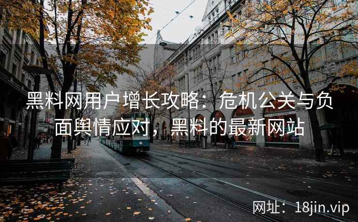 黑料网用户增长攻略：危机公关与负面舆情应对，黑料的最新网站