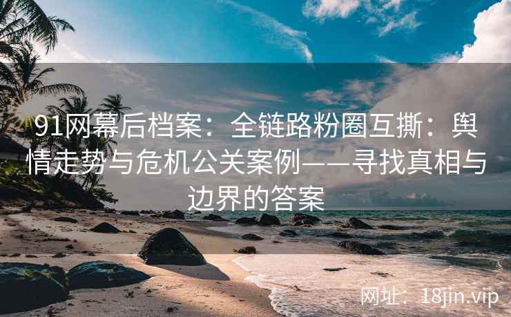 91网幕后档案：全链路粉圈互撕：舆情走势与危机公关案例——寻找真相与边界的答案